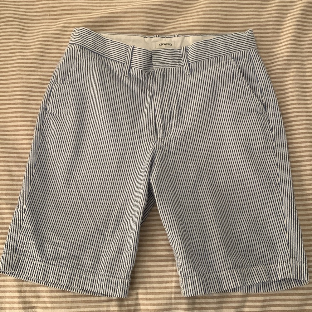 J Crew seersucker boys shorts, size 16